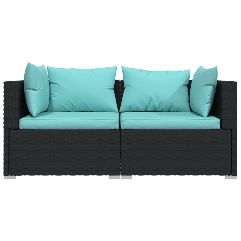 2-seater Sofa Black