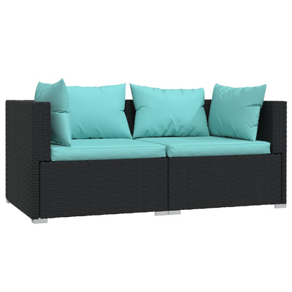 Garden Lounge Set Black