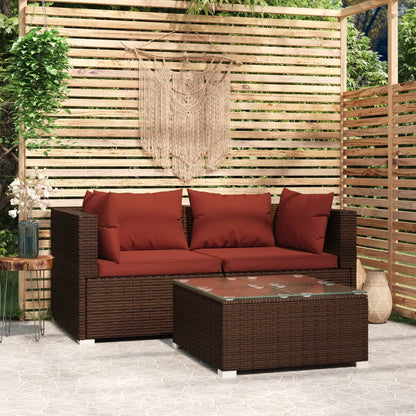Garden Lounge Set Brown PE rattan Medium Modular