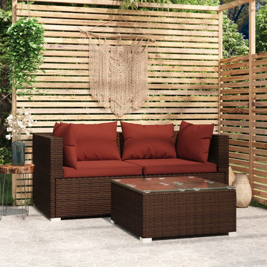 Garden Lounge Set Brown PE rattan Medium Modular