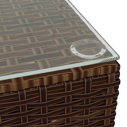Garden Lounge Set Brown PE rattan Medium Modular