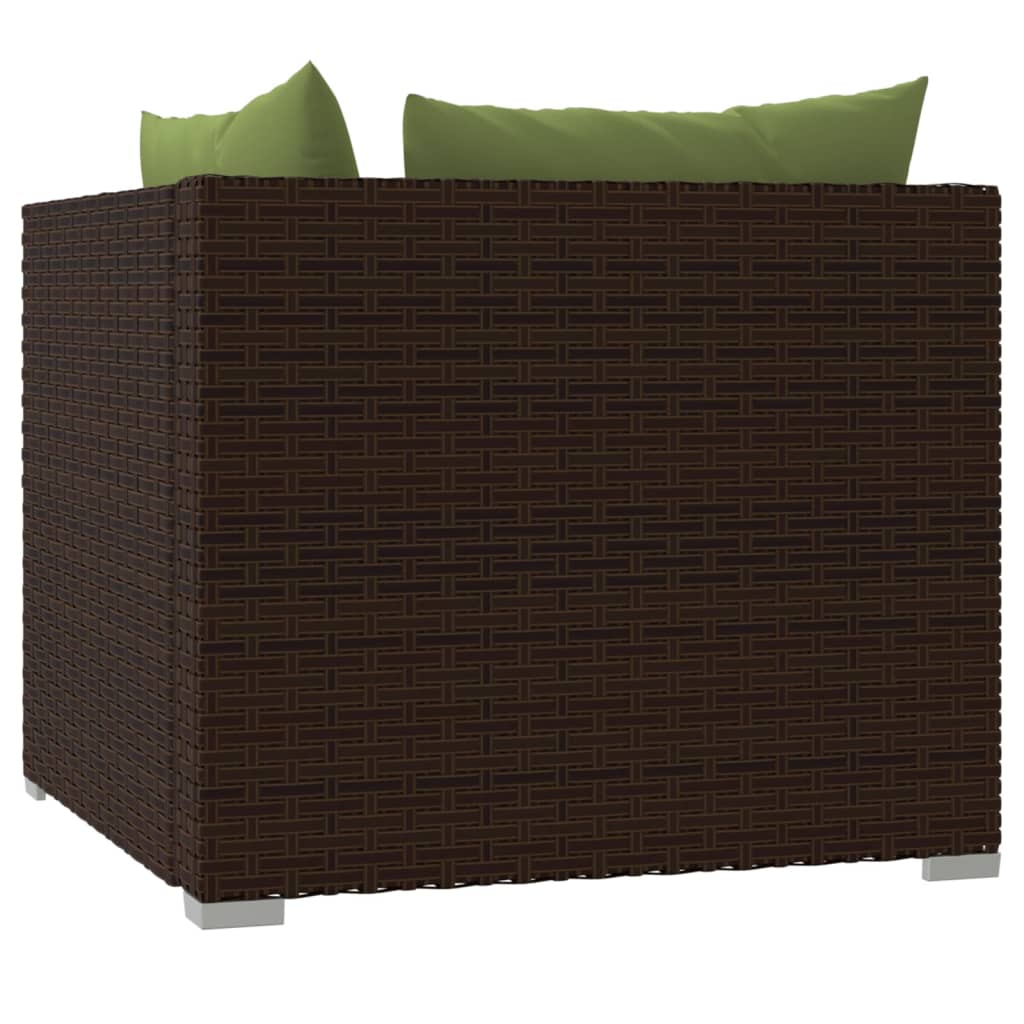 2-seater Sofa Brown and Green