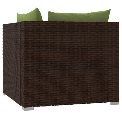 2-seater Sofa Brown and Green