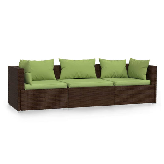 3-seater Sofa Brown, Green