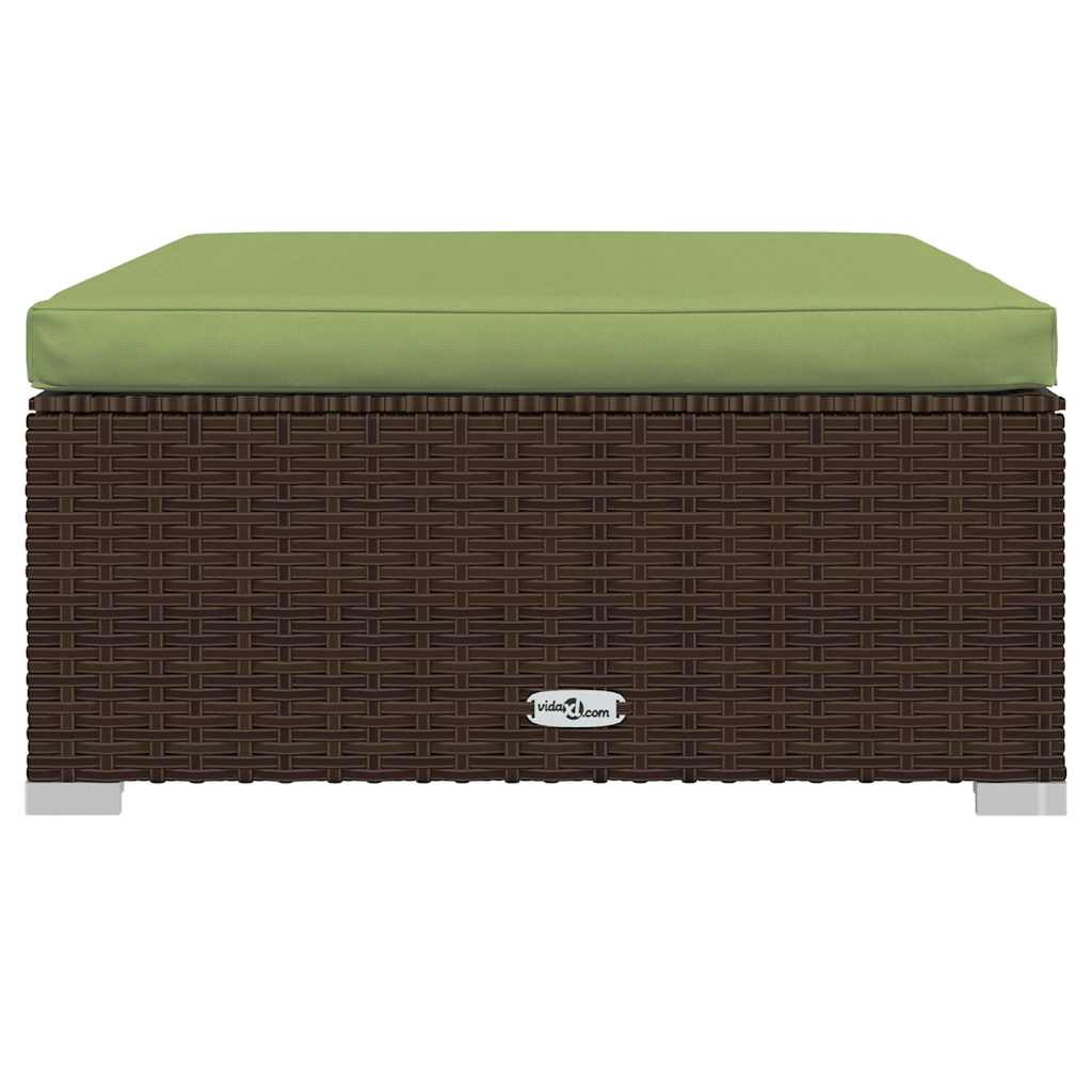 Garden Lounge Set Brown, Green