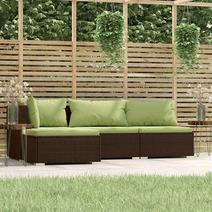 Garden Lounge Set Brown, Green