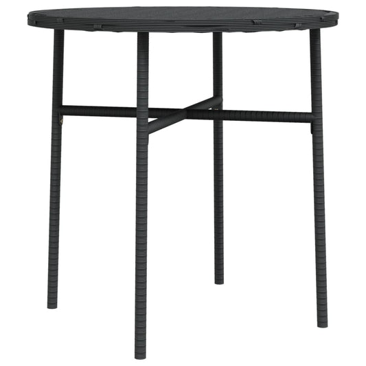 Tea Table Black PE rattan, powder-coated steel, PP board Medium