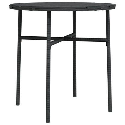 Tea Table Black PE rattan, powder-coated steel, PP board Medium