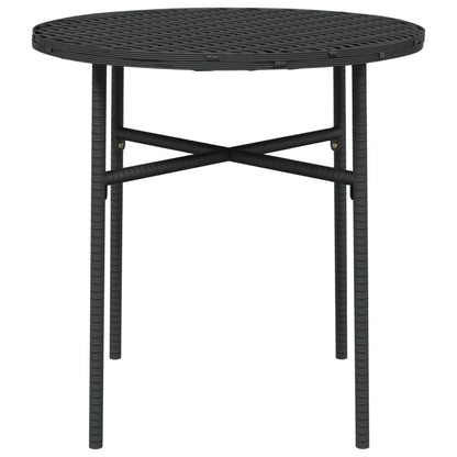 Tea Table Black PE rattan, powder-coated steel, PP board Medium