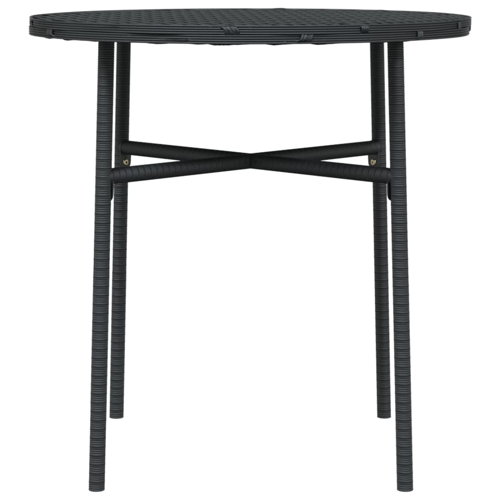 Tea Table Black PE rattan, powder-coated steel, PP board Medium