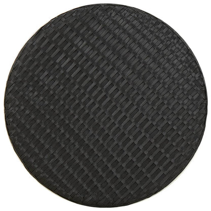 Tea Table Black PE rattan, powder-coated steel, PP board Medium