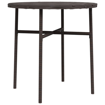 Tea Table Brown 17.7" Poly Rattan