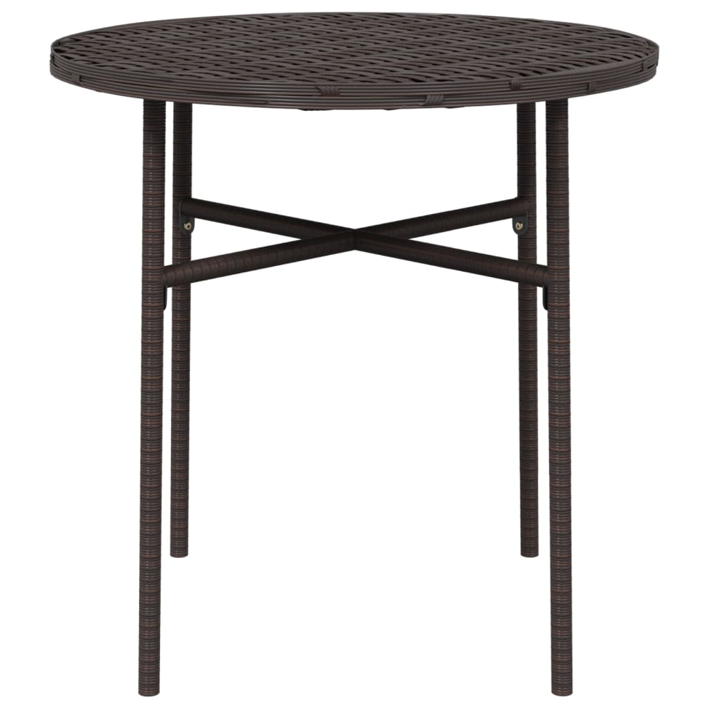 Tea Table Brown 17.7" Poly Rattan