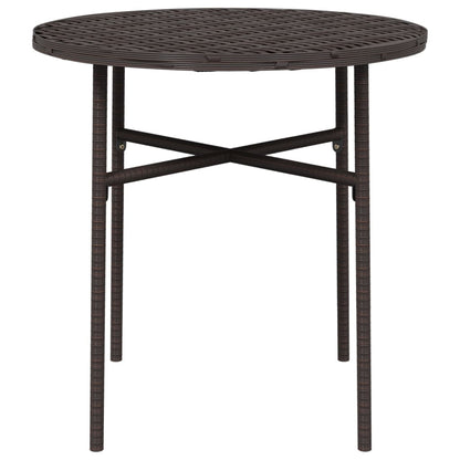 Tea Table Brown 17.7" Poly Rattan