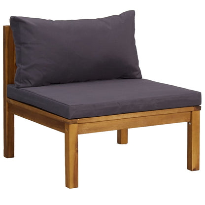 Wooden Lounge Set Dark grey, Natural wood