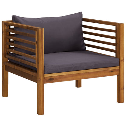 Wooden Lounge Set Dark grey