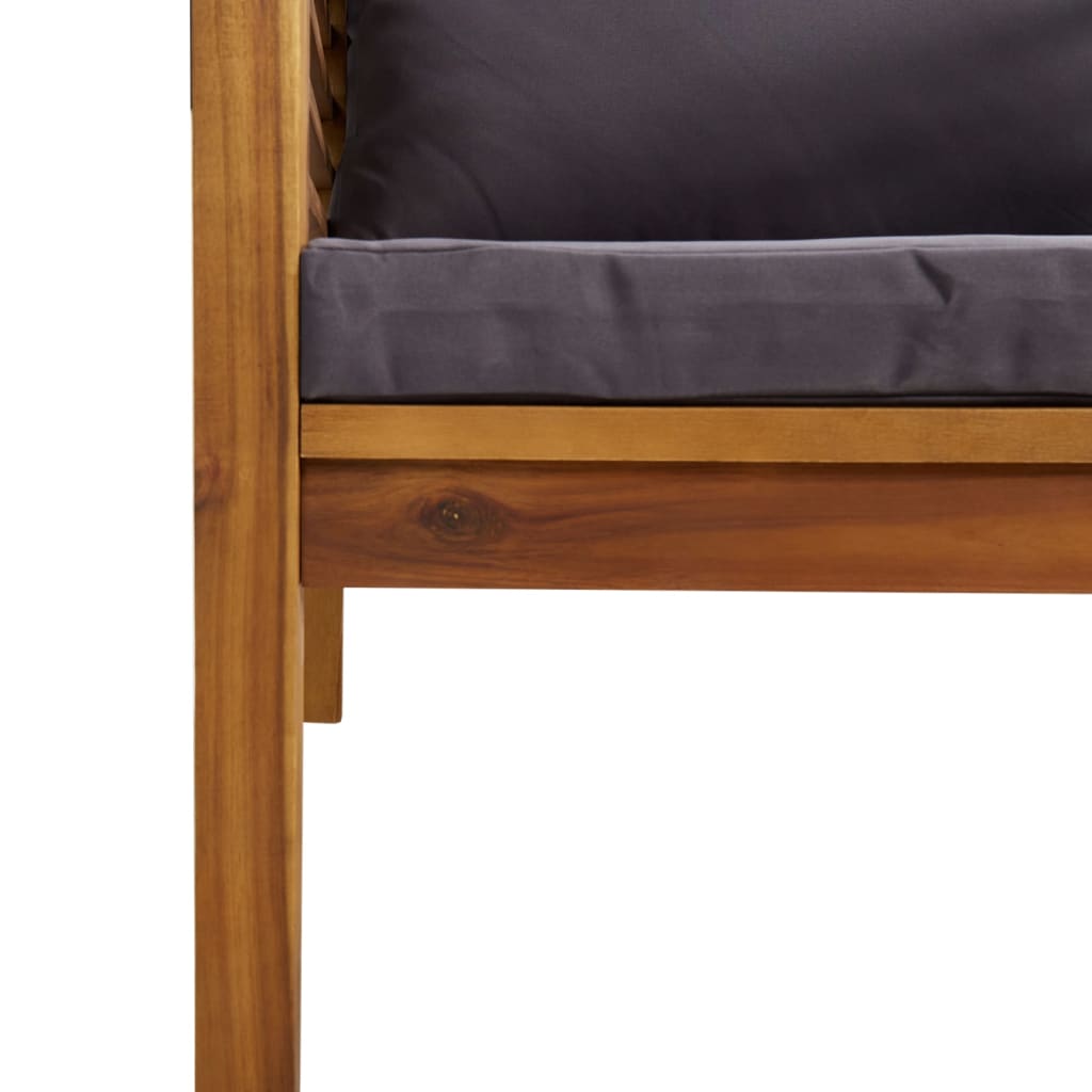 Wooden Lounge Set Dark grey