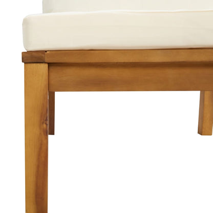 Garden Lounge Set Cream Solid Acacia wood Modular