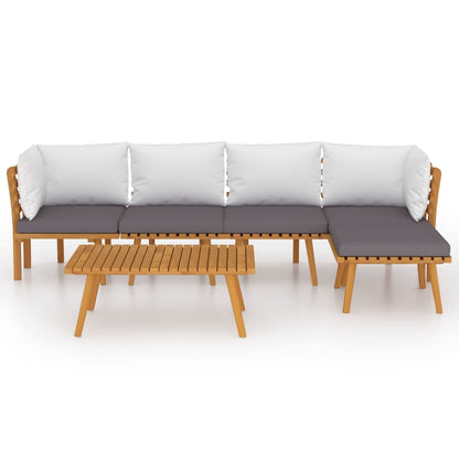 Garden Lounge Set Dark grey, white