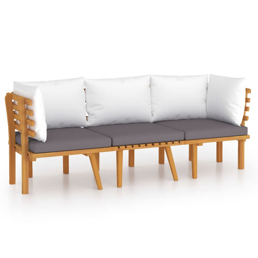 Garden Lounge Set Dark grey, white