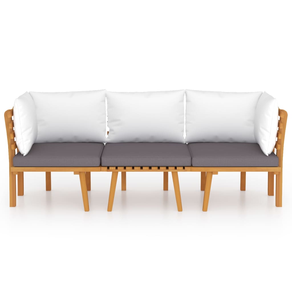 Garden Lounge Set Dark grey, white