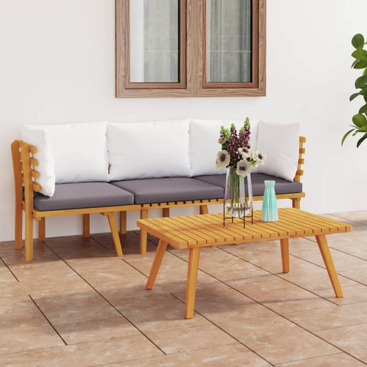 Garden Lounge Set Dark grey, white