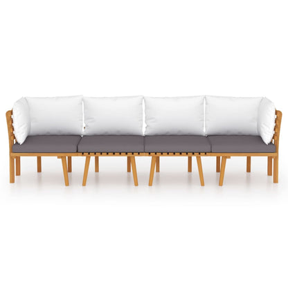 Garden Lounge Set Dark grey, white