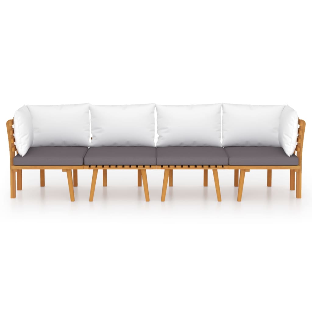 Garden Lounge Set Dark grey, white