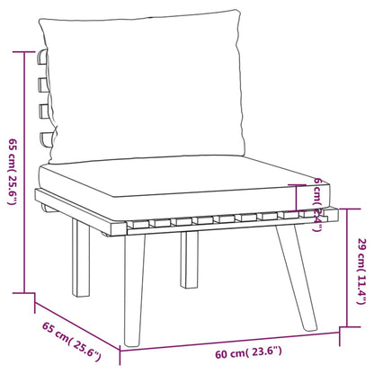 Garden Lounge Set Dark grey, white