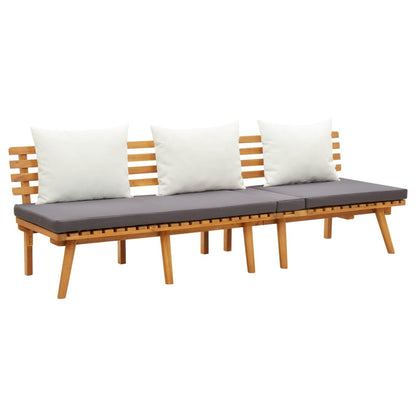 Garden Lounge Set Dark grey Solid acacia wood Medium Modular