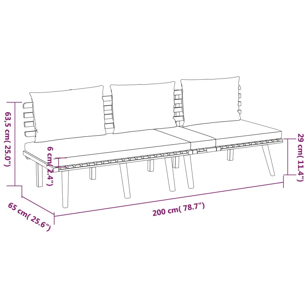Garden Lounge Set Dark grey, White