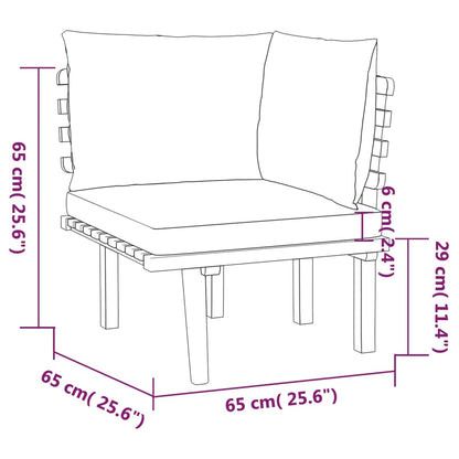 Garden Lounge Set Dark grey, white