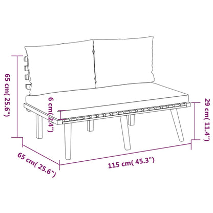 Garden Lounge Set Dark grey, white
