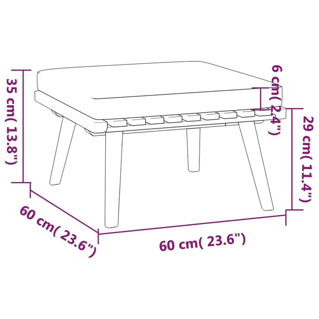 Garden Lounge Set Dark Grey, White
