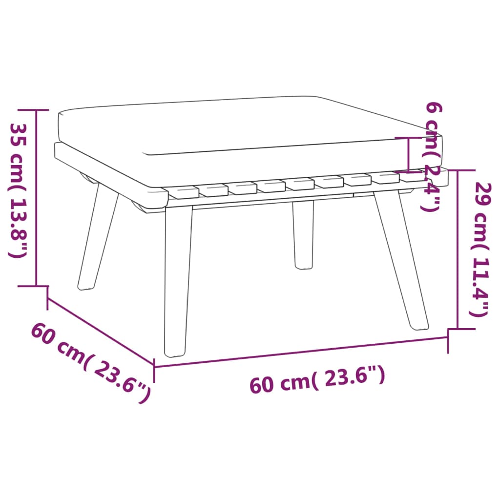 Garden Lounge Set Dark grey, white