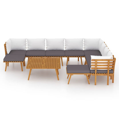 Garden Lounge Set Dark grey, white