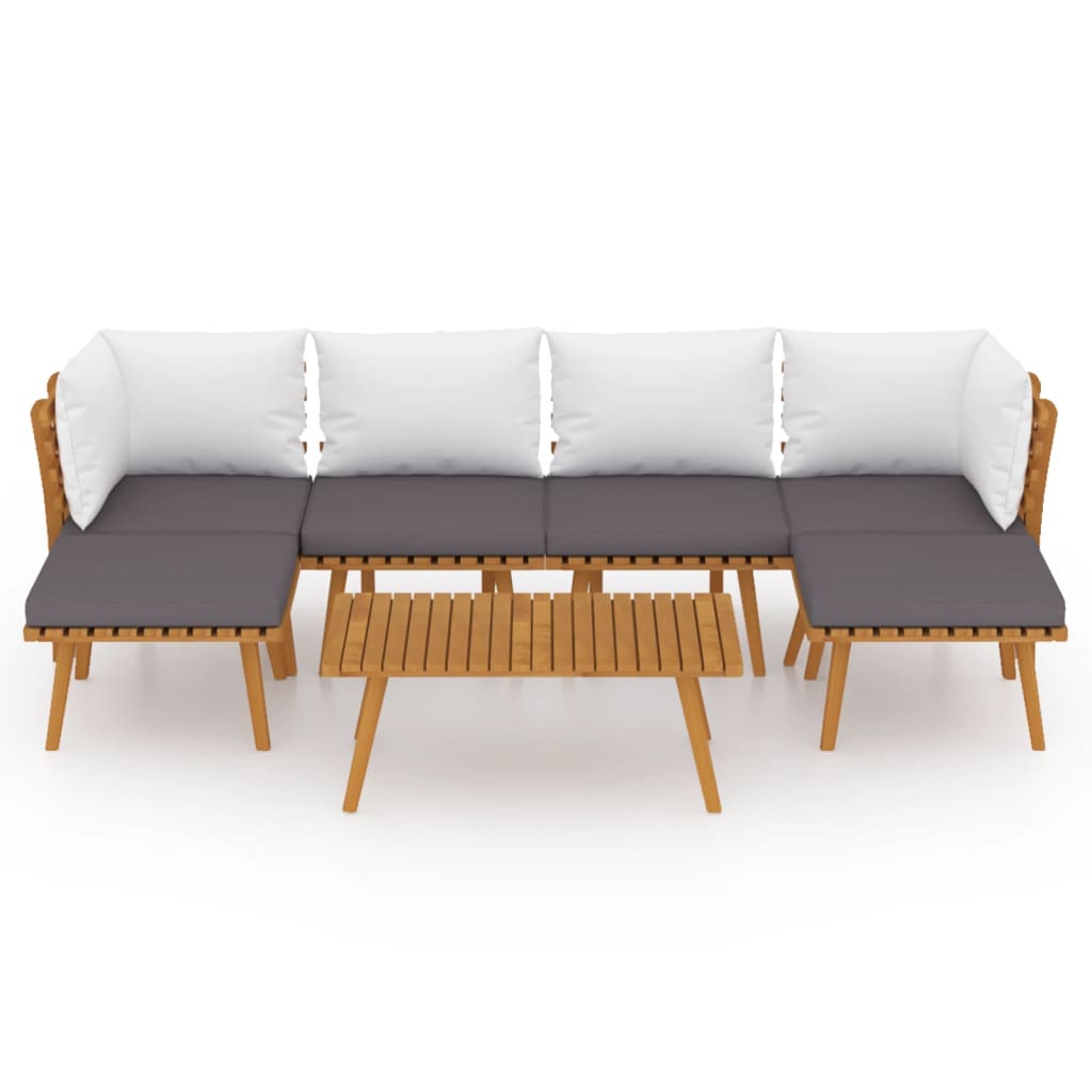 Garden Lounge Set Dark grey, White