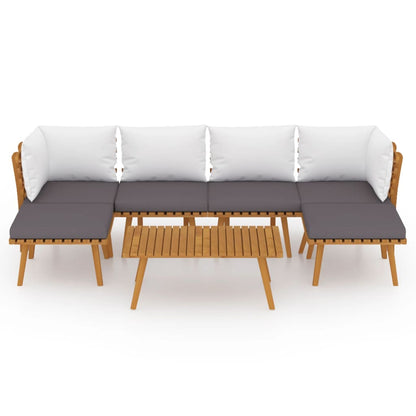 Garden Lounge Set Dark grey, White
