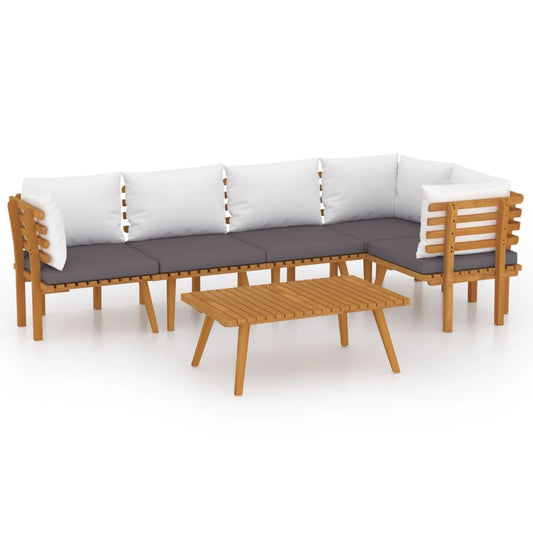 Garden Lounge Set Dark grey, white