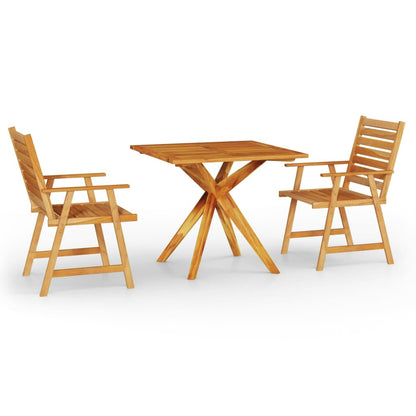 Garden Dining Set Natural Wood Solid acacia wood Durable