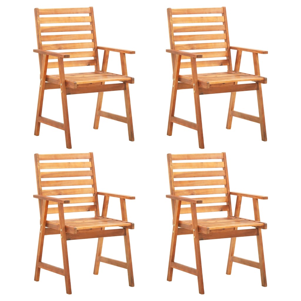 Garden Dining Set Natural wood Solid acacia wood 5 piece set