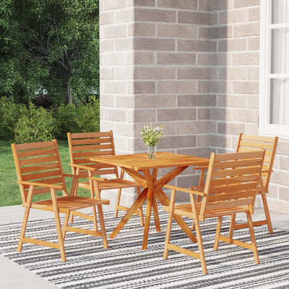 Garden Dining Set Natural wood Solid acacia wood 5 piece set