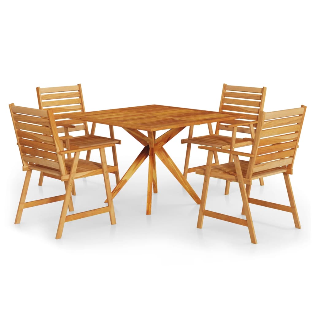 Garden Dining Set Natural wood Solid Acacia wood Medium