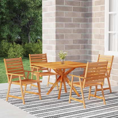Garden Dining Set Natural wood Solid Acacia wood Medium