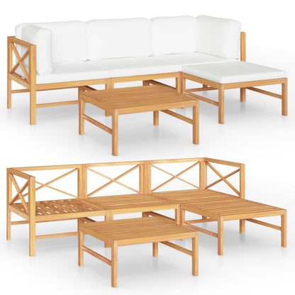 Garden Lounge Set Teak Solid Teak Wood Large Durable