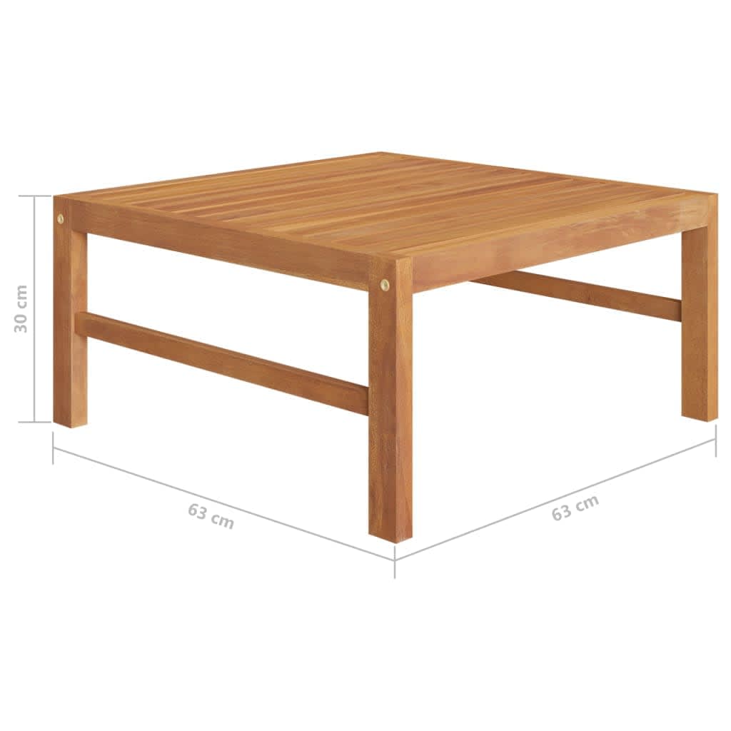 Garden Lounge Set Grey, Teak Teak wood, Polyester Medium Modular