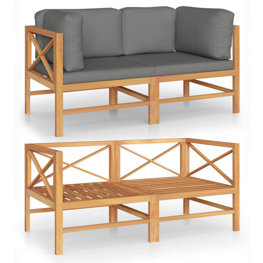 2-seater Garden Sofa Teak Teak wood Medium Durable