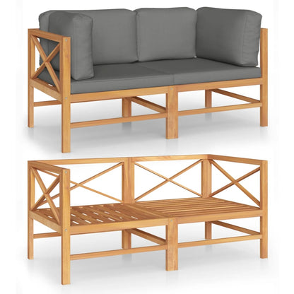 2-seater Garden Sofa Teak Teak wood Medium Durable