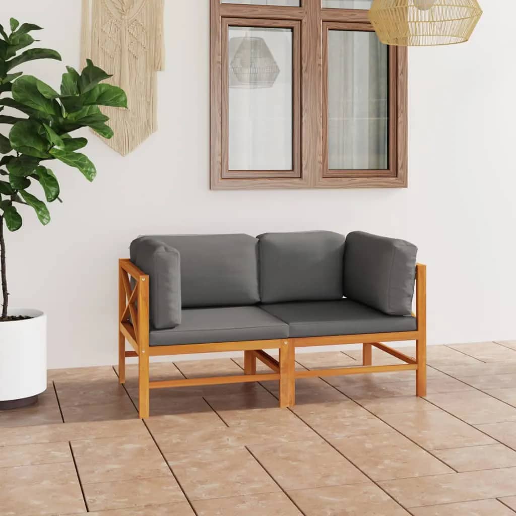 2-seater Garden Sofa Teak Teak wood Medium Durable