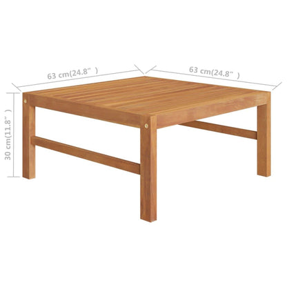 Garden Lounge Set Grey, Teak Teak Wood, 100% Polyester Lounge Set
